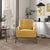 THE FURNITURE CO. Luxury Dark Yellow Velvet Lounge Chair for Elegant Living Spaces