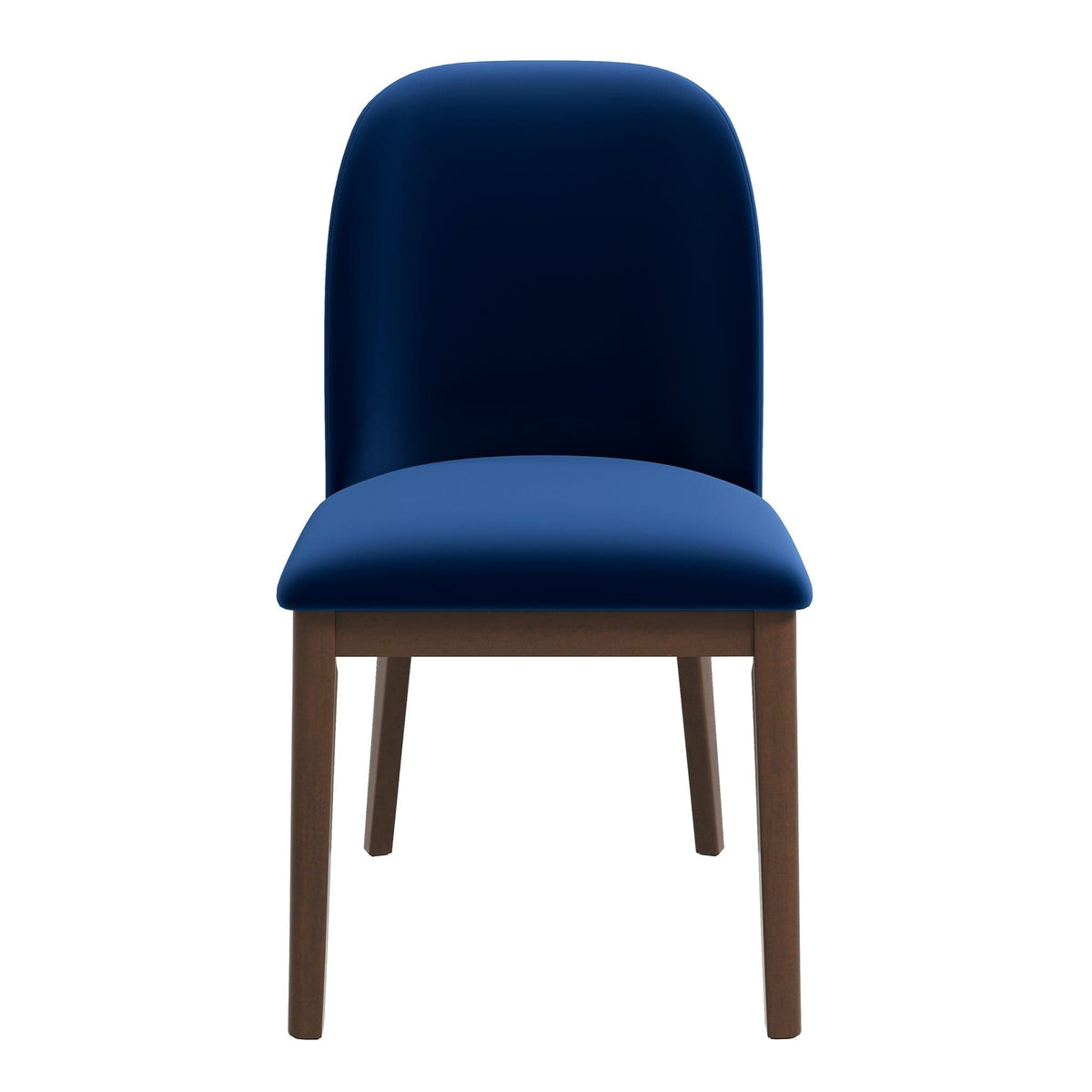 THE FURNITURE CO. Luxury Navy Blue Velvet Dining Chairs for Elegant Dining Spaces.