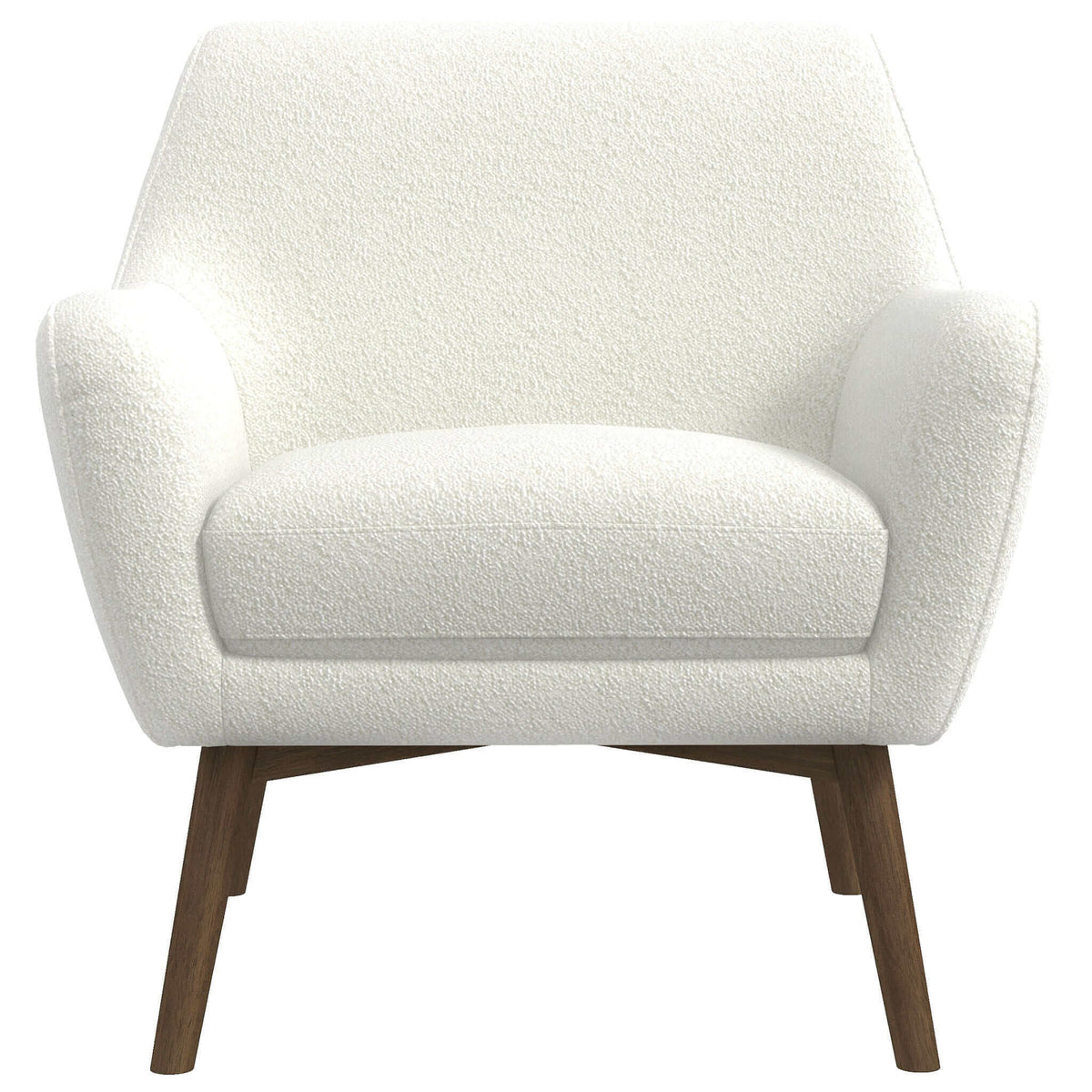 THE FURNITURE CO. Luxury White Boucle Lounge Chair for Elegant Living Spaces
