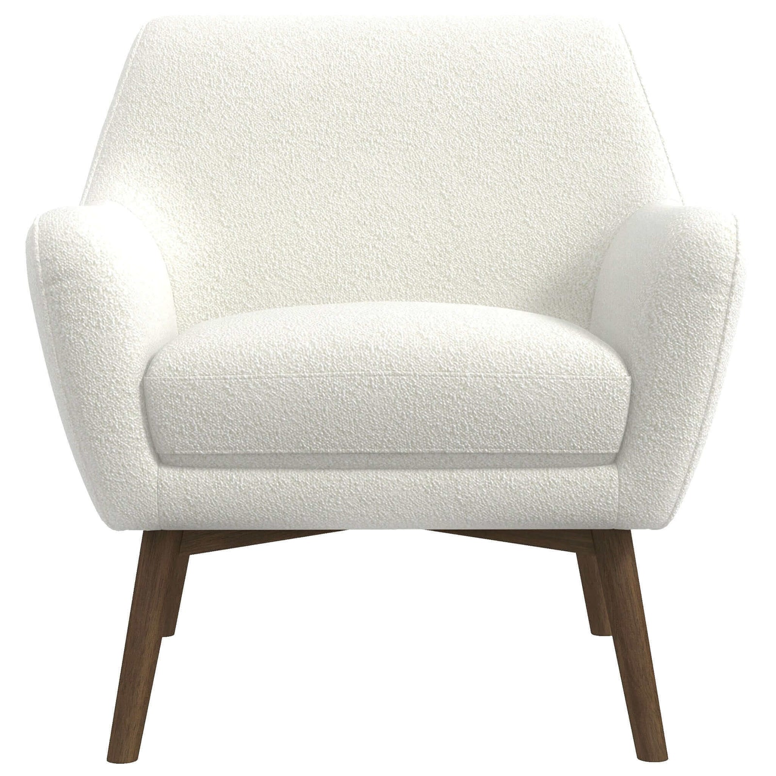 THE FURNITURE CO. Luxury White Boucle Lounge Chair for Elegant Living Spaces