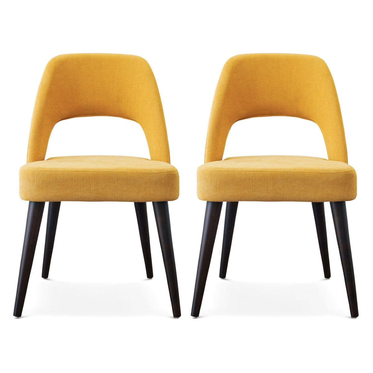 THE FURNITURE CO. Luxury Yellow Fabric Dining Chairs for Stylish Dining Spaces