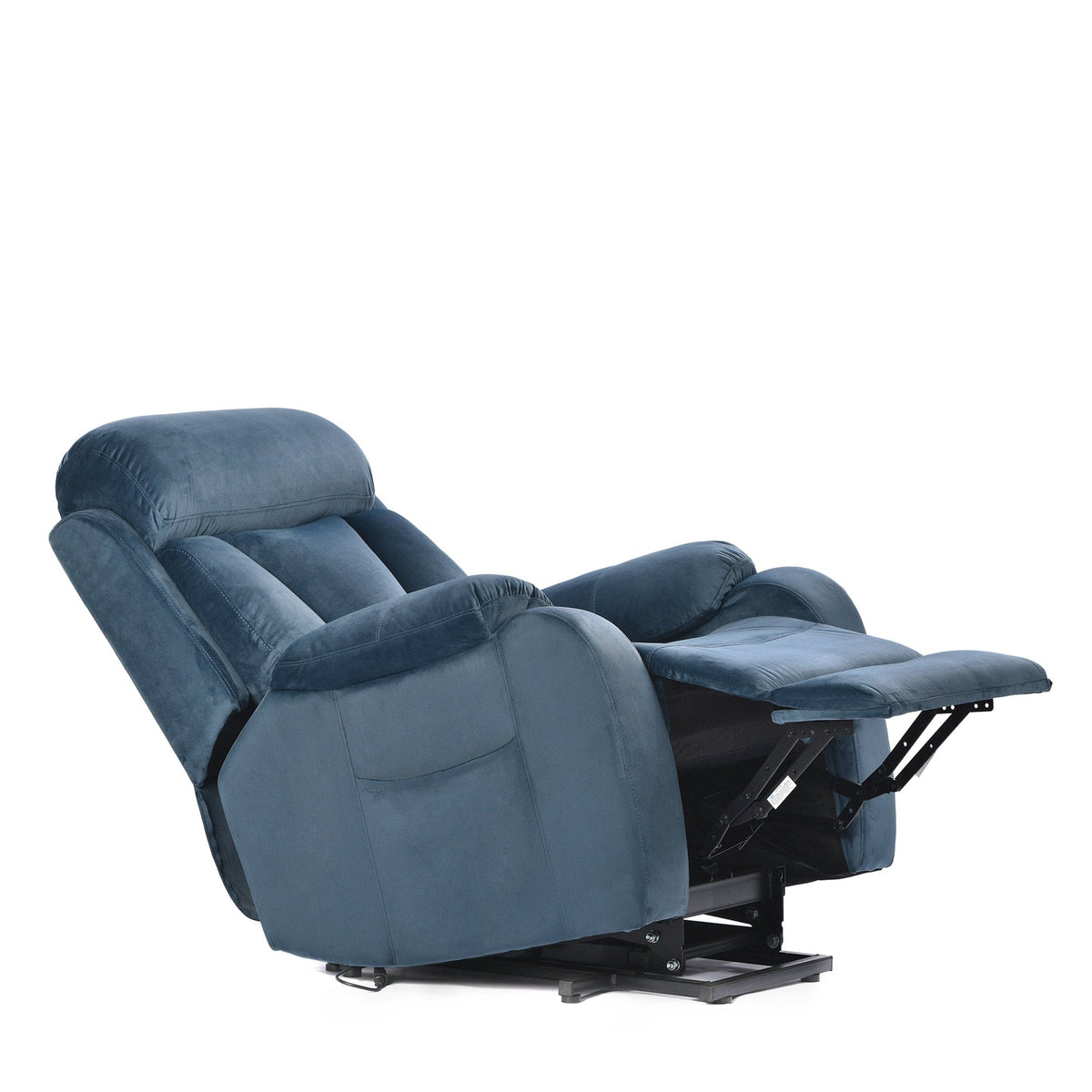THE FURNITURE CO. Power Lift Recliner Power Lift Recliner Chair In Navy Blue - Electric Sofa with Remote Control