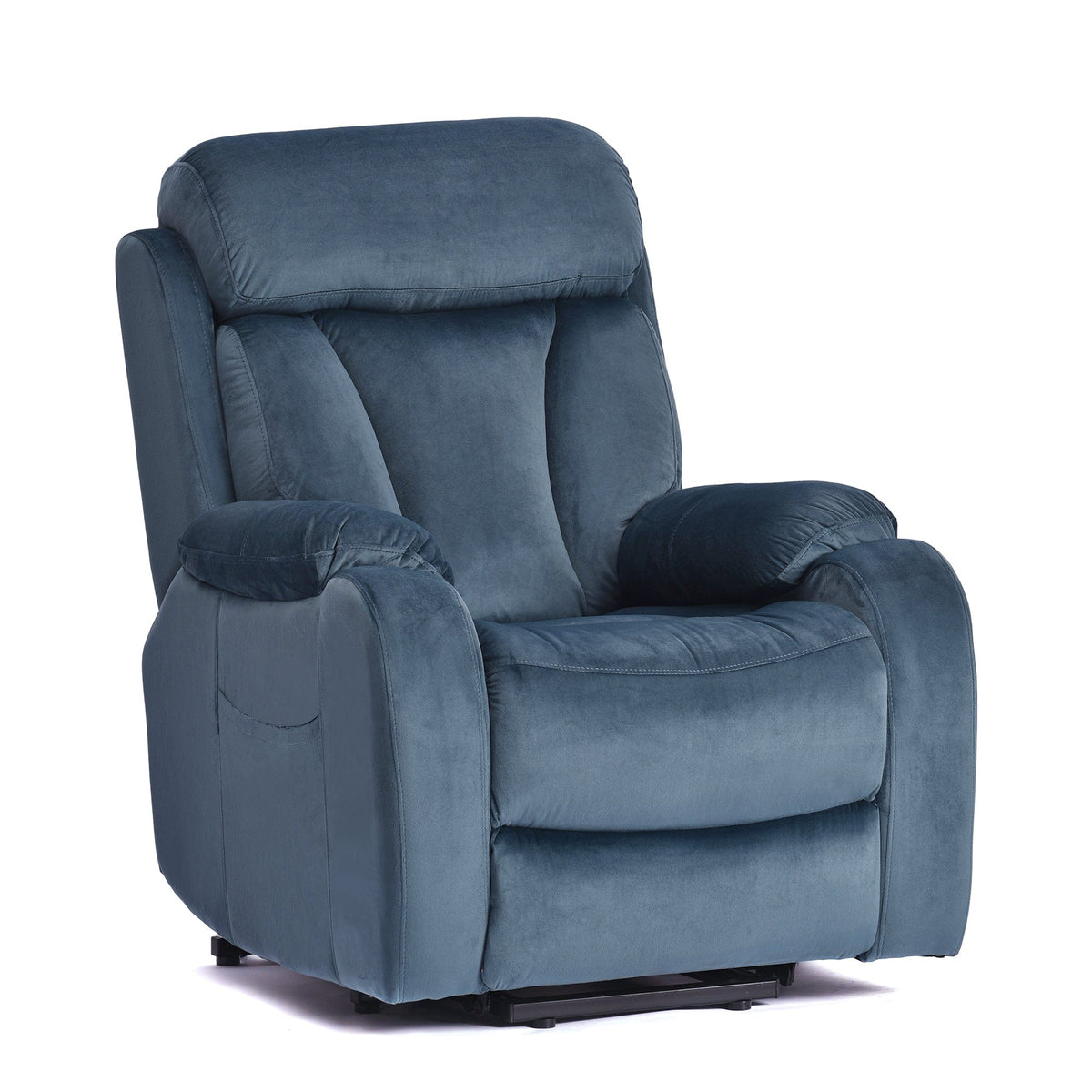 THE FURNITURE CO. Power Lift Recliner Power Lift Recliner Chair In Navy Blue - Electric Sofa with Remote Control