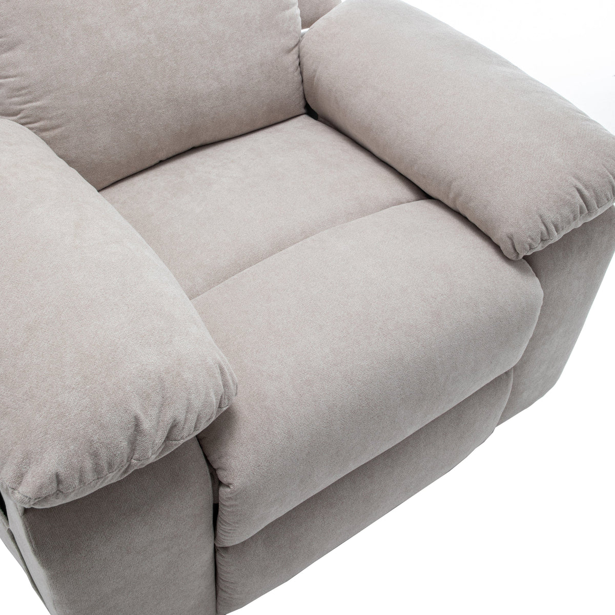 THE FURNITURE CO. Power Recliner Power Recliner Chair with Adjustable Massage Function - Velvet Electric Armchair With Heating System &amp; Side Pockets