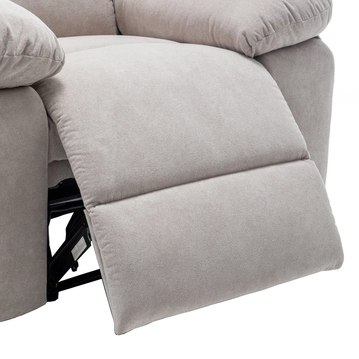 THE FURNITURE CO. Power Recliner Power Recliner Chair with Adjustable Massage Function - Velvet Electric Armchair With Heating System &amp; Side Pockets