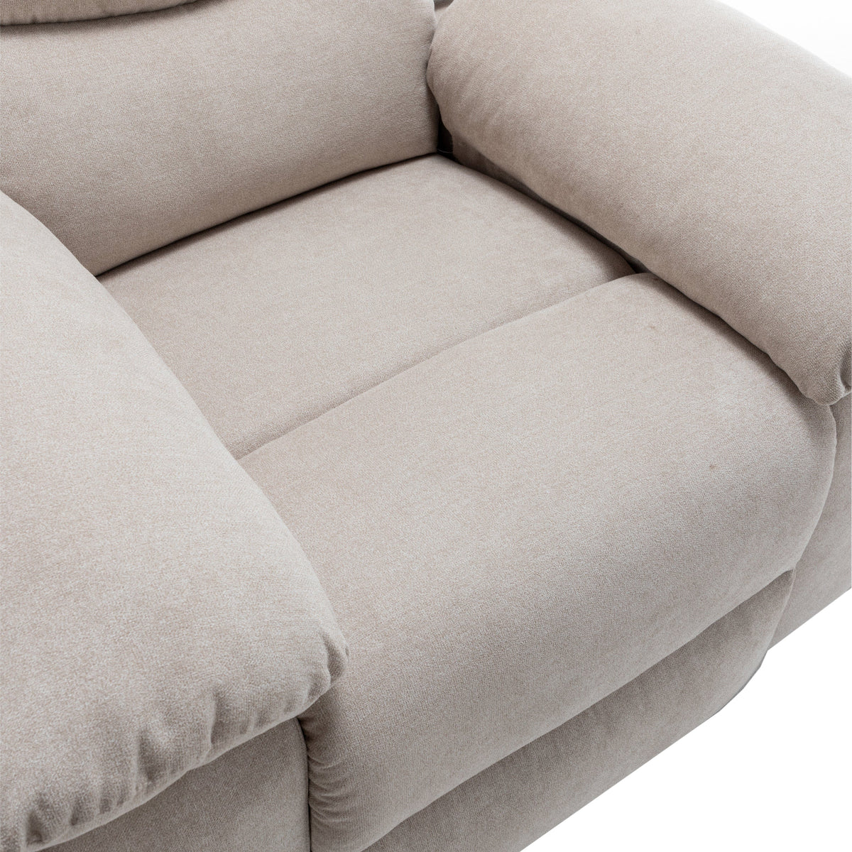 THE FURNITURE CO. Power Recliner Power Recliner Chair with Adjustable Massage Function - Velvet Electric Armchair With Heating System &amp; Side Pockets