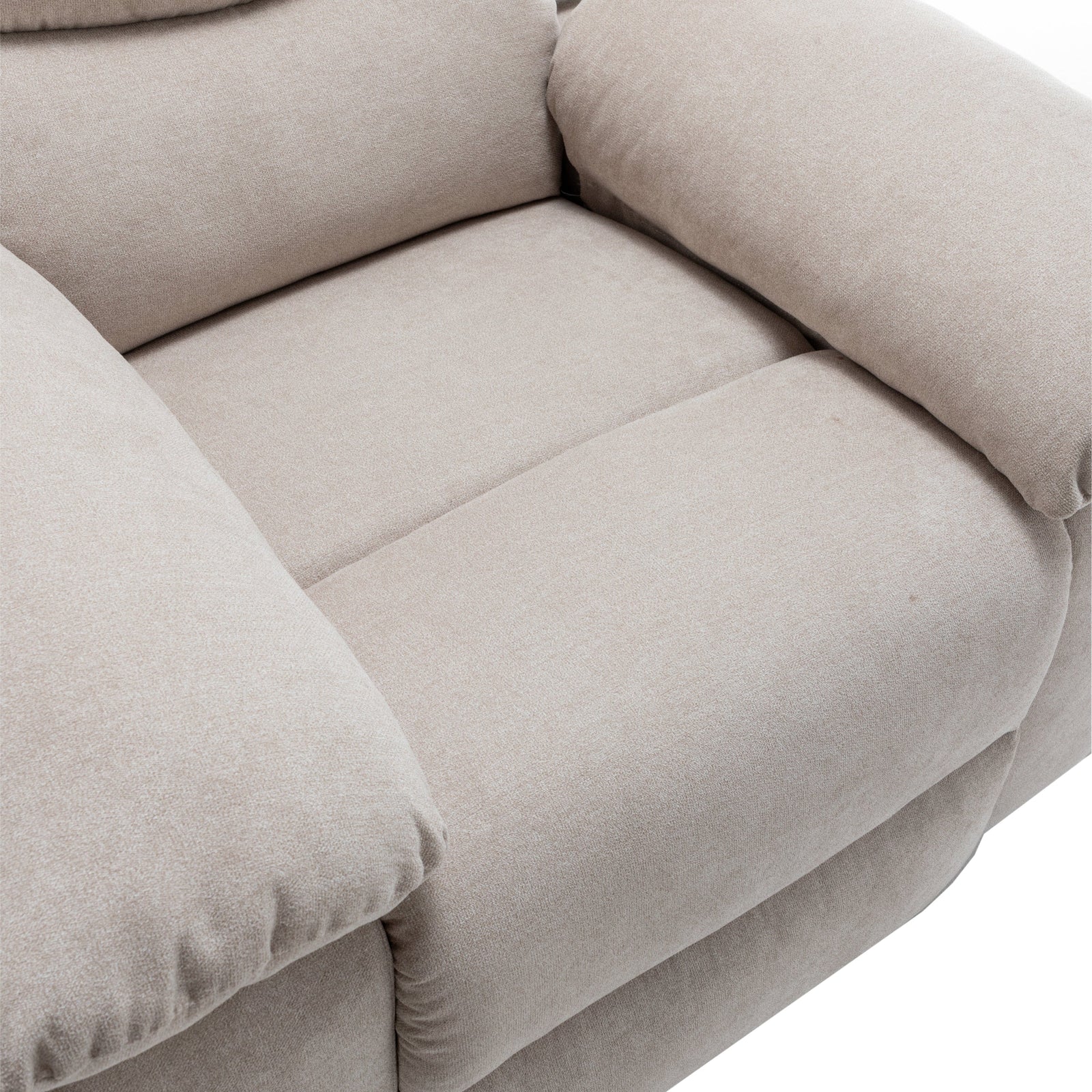 THE FURNITURE CO. Power Recliner Power Recliner Chair with Adjustable Massage Function - Velvet Electric Armchair With Heating System & Side Pockets