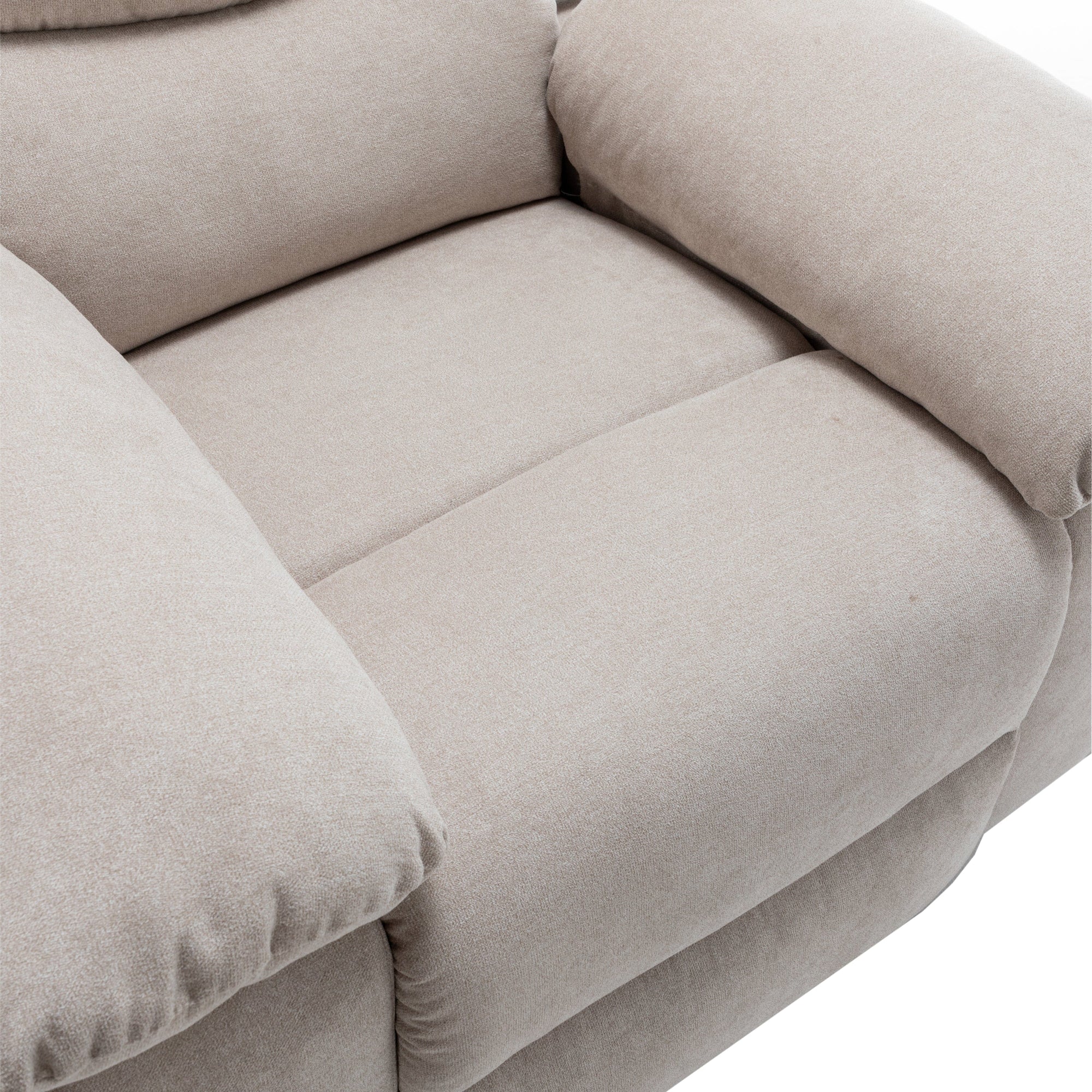 THE FURNITURE CO. Power Recliner Power Recliner Chair with Adjustable Massage Function - Velvet Electric Armchair With Heating System & Side Pockets