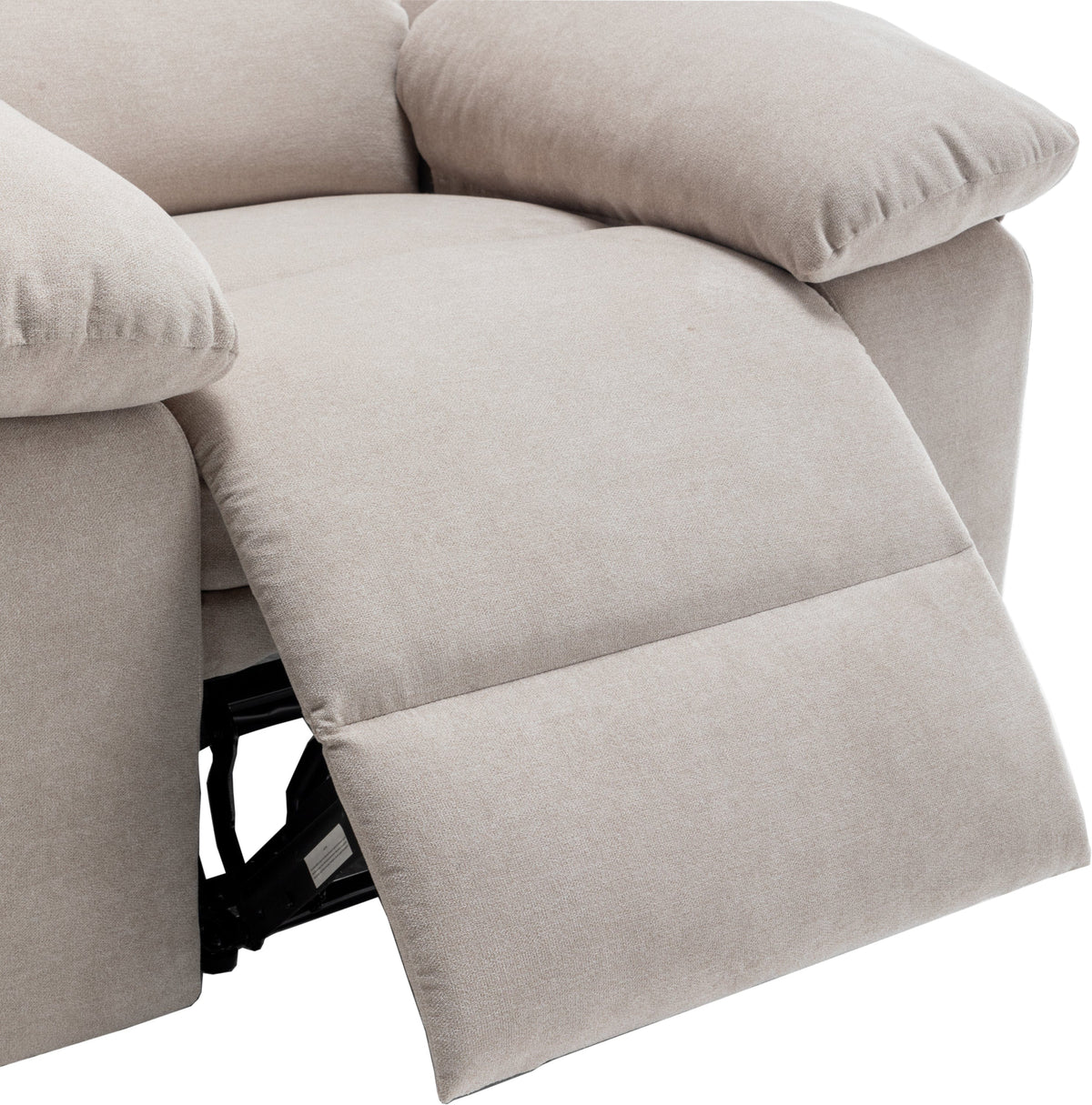 THE FURNITURE CO. Power Recliner Power Recliner Chair with Adjustable Massage Function - Velvet Electric Armchair With Heating System &amp; Side Pockets