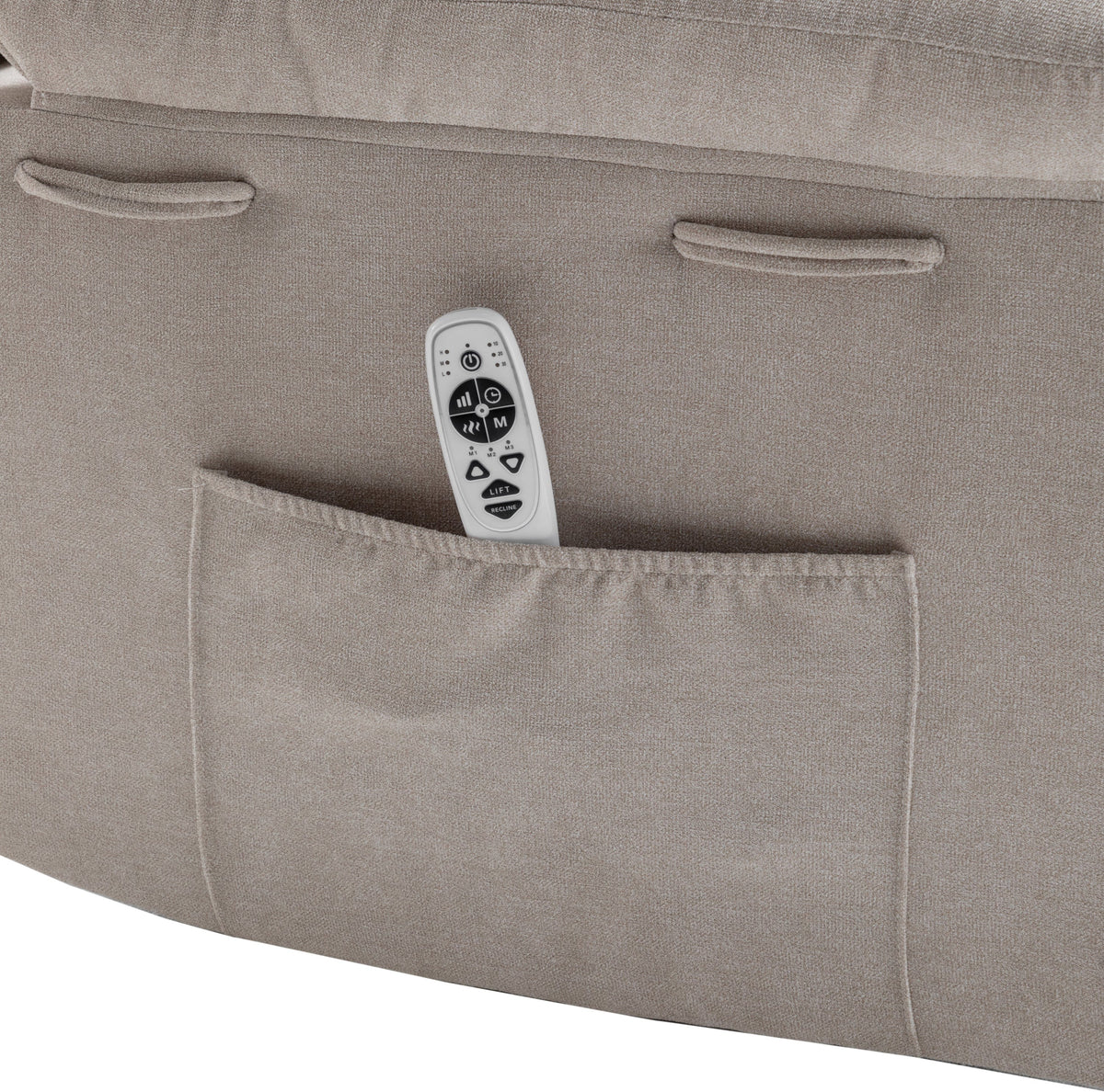 THE FURNITURE CO. Power Recliner Power Recliner Chair with Adjustable Massage Function - Velvet Electric Armchair With Heating System &amp; Side Pockets