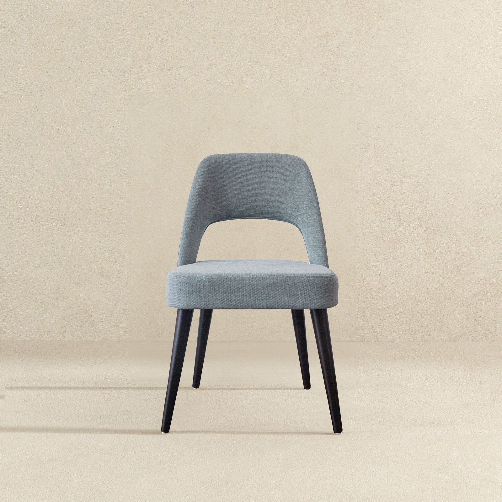 THE FURNITURE CO. Premium Grey Fabric Dining Chairs Set for Elegant Dining Spaces