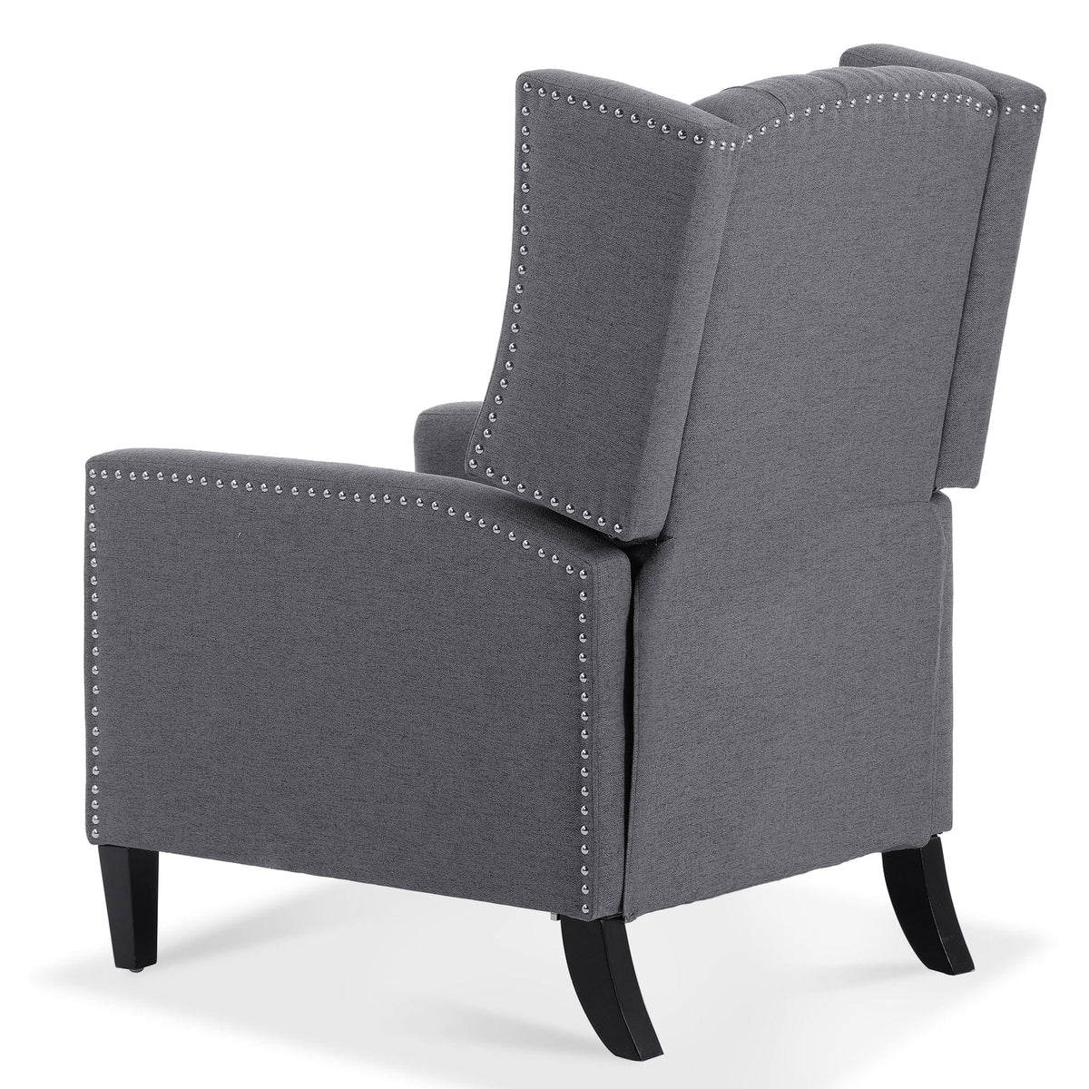 THE FURNITURE CO. Recliner Chair Gray Fabric Accent Recliner Chair