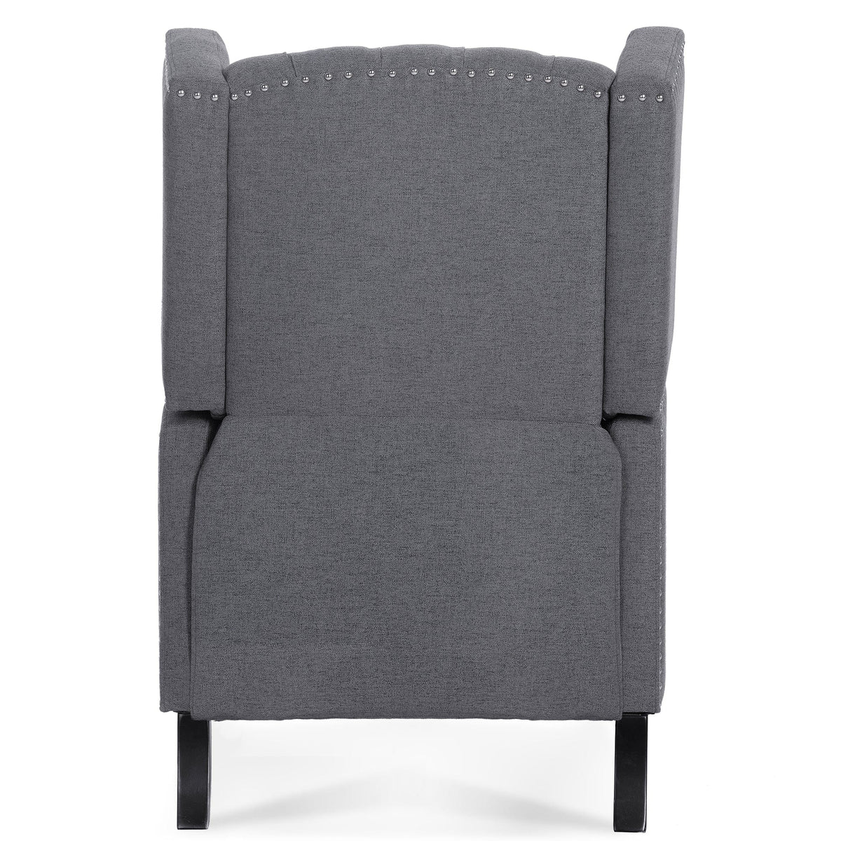 THE FURNITURE CO. Recliner Chair Gray Fabric Accent Recliner Chair