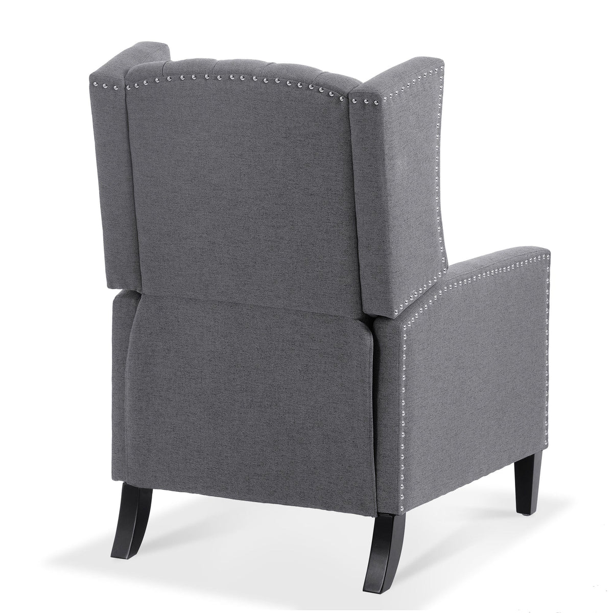 THE FURNITURE CO. Recliner Chair Gray Fabric Accent Recliner Chair