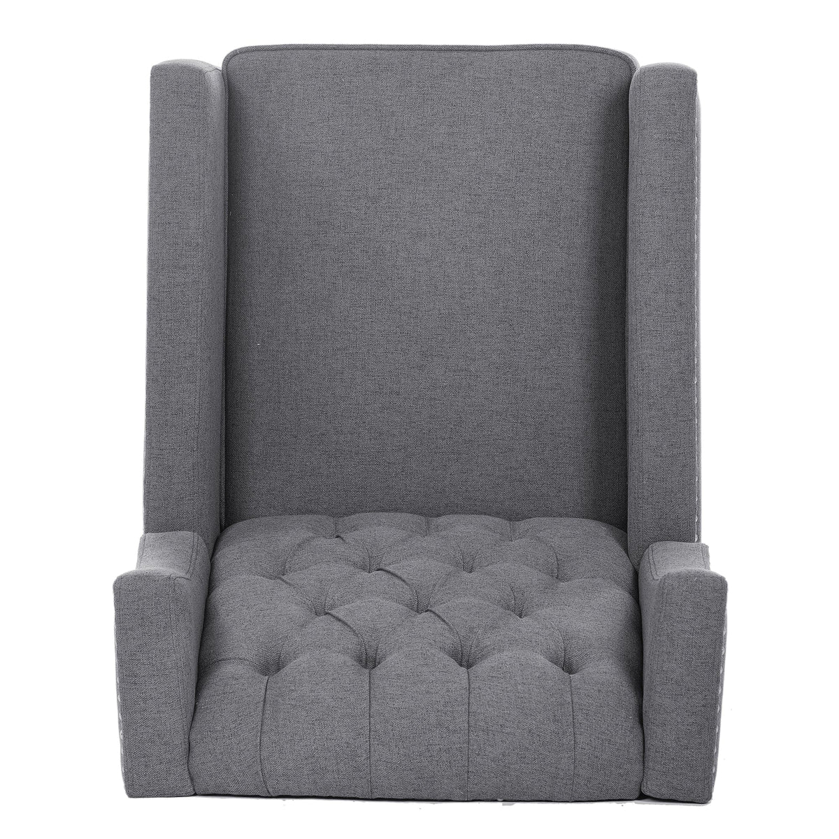 THE FURNITURE CO. Recliner Chair Gray Fabric Accent Recliner Chair