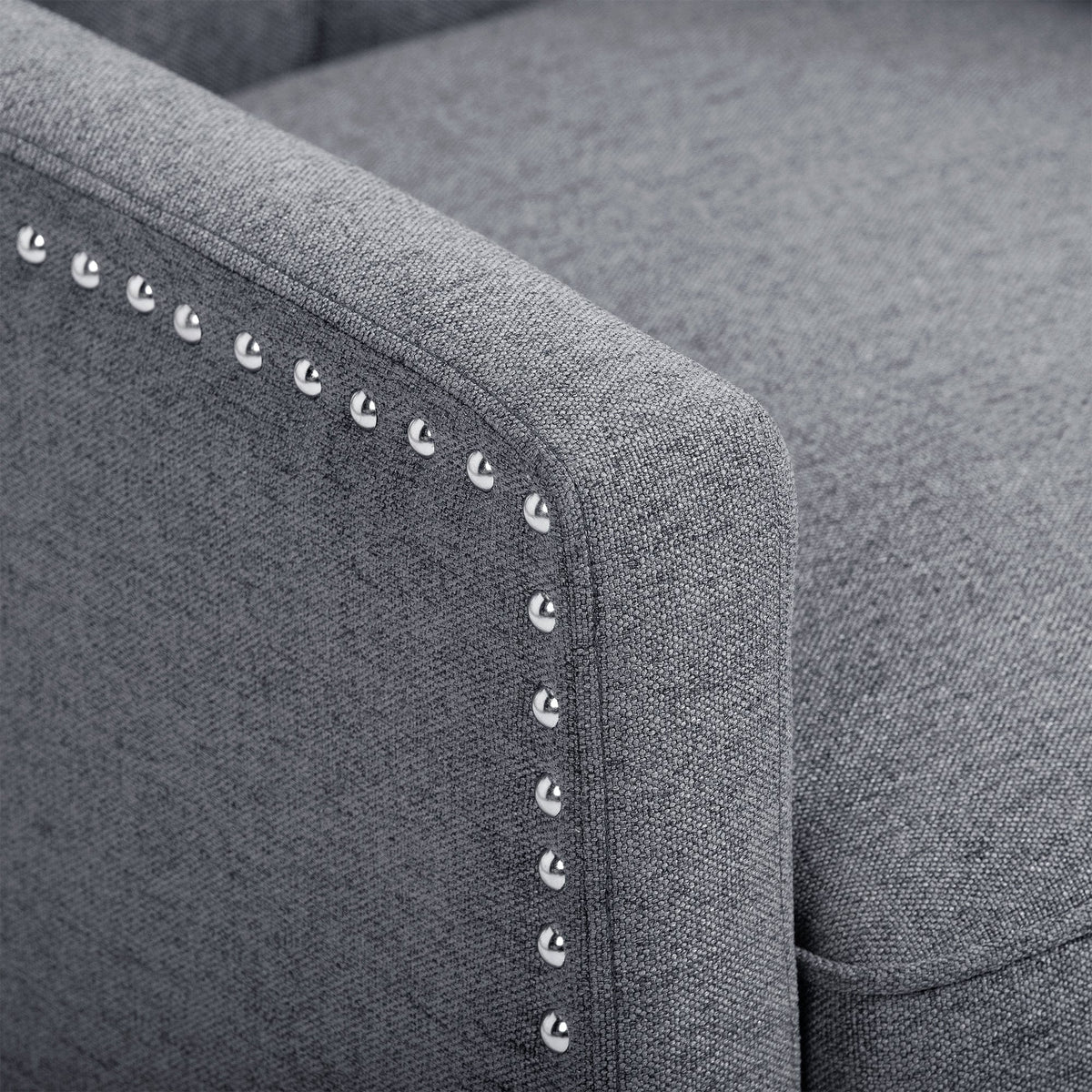 THE FURNITURE CO. Recliner Chair Gray Fabric Accent Recliner Chair