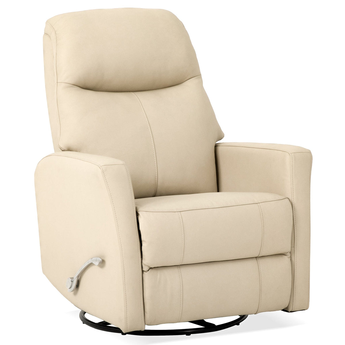 THE FURNITURE CO. Recliner Chair Luxury Ivory Leather Recliner Chair for Elegant Living Spaces
