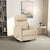 THE FURNITURE CO. Recliner Chair Luxury Ivory Leather Recliner Chair for Elegant Living Spaces