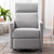 THE FURNITURE CO. Recliner Chair Modern Gray Upholstered Swivel Recliner Chair