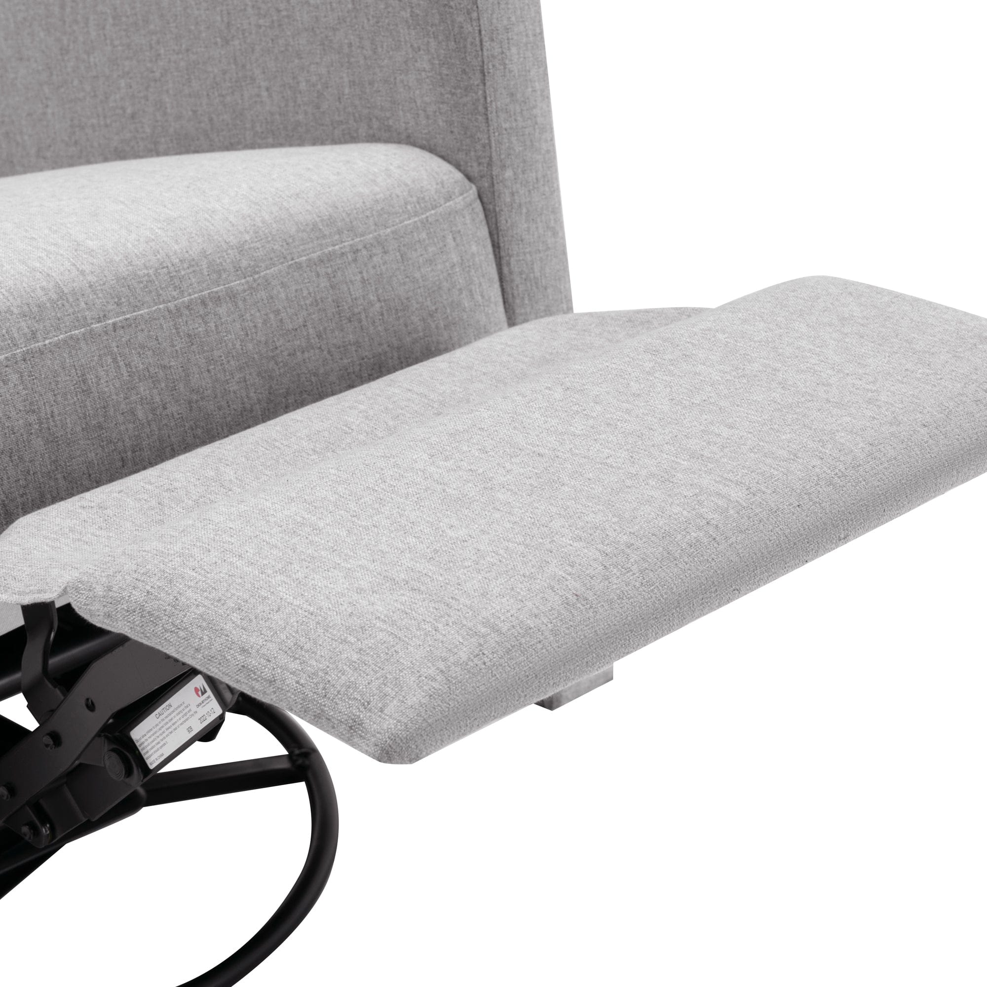 THE FURNITURE CO. Recliner Chair Modern Gray Upholstered Swivel Recliner Chair