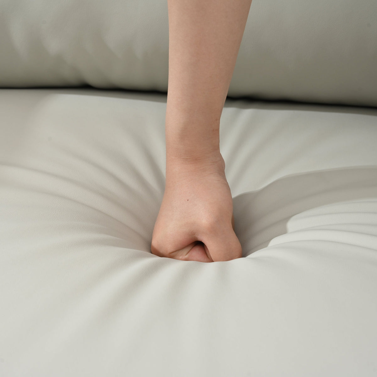 THE FURNITURE CO. Recliner Chair Rocking Recliner Chair - Comfortable Light Gray Upholstered Recliner for Living Spaces