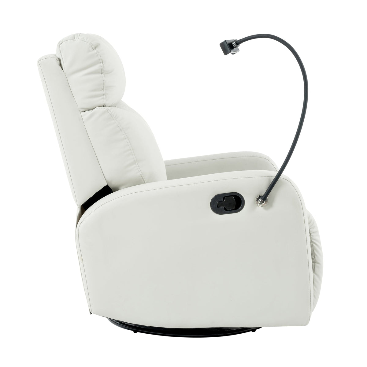 THE FURNITURE CO. Recliner Chair Rocking Recliner Chair - Comfortable Light Gray Upholstered Recliner for Living Spaces