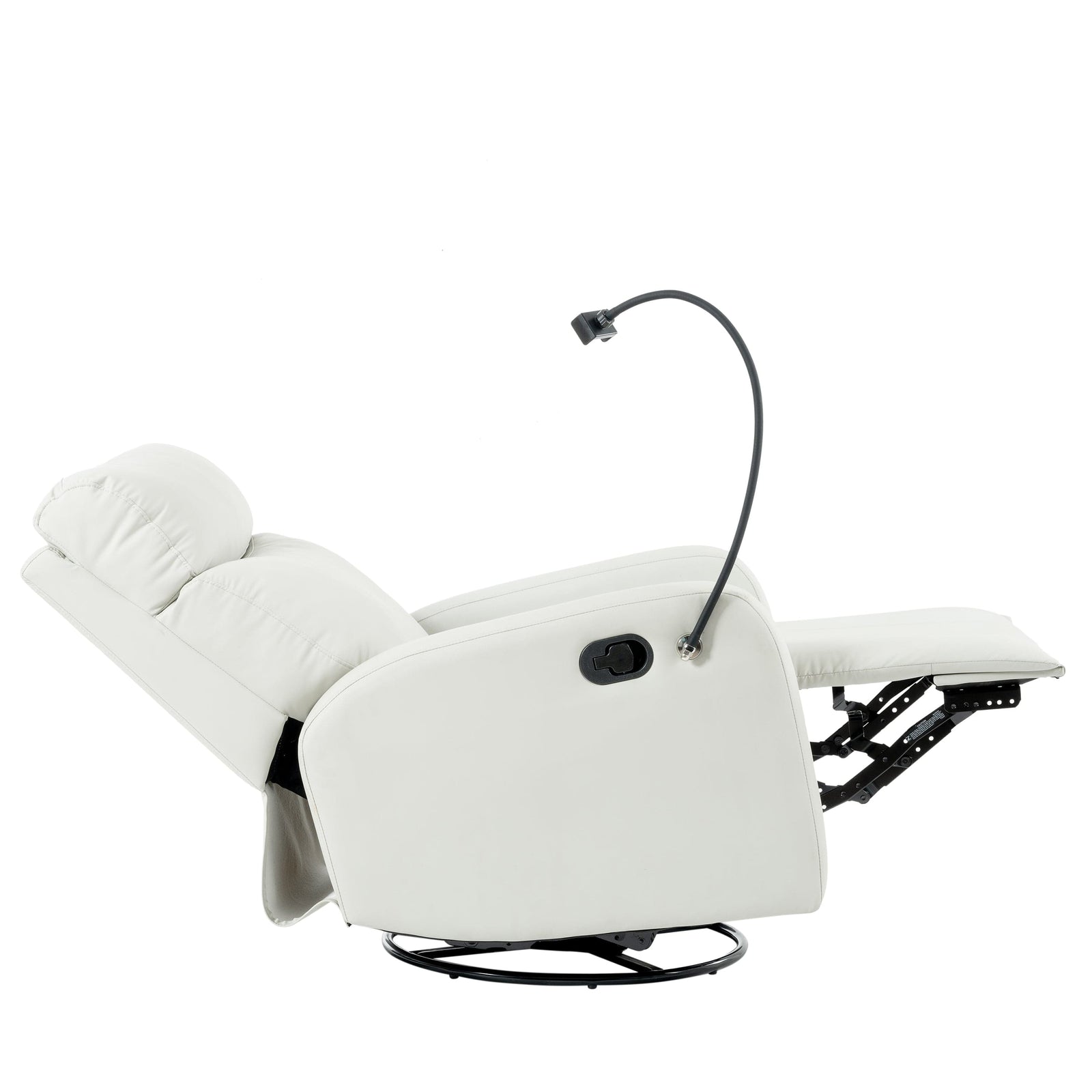 THE FURNITURE CO. Recliner Chair Rocking Recliner Chair - Comfortable Light Gray Upholstered Recliner for Living Spaces