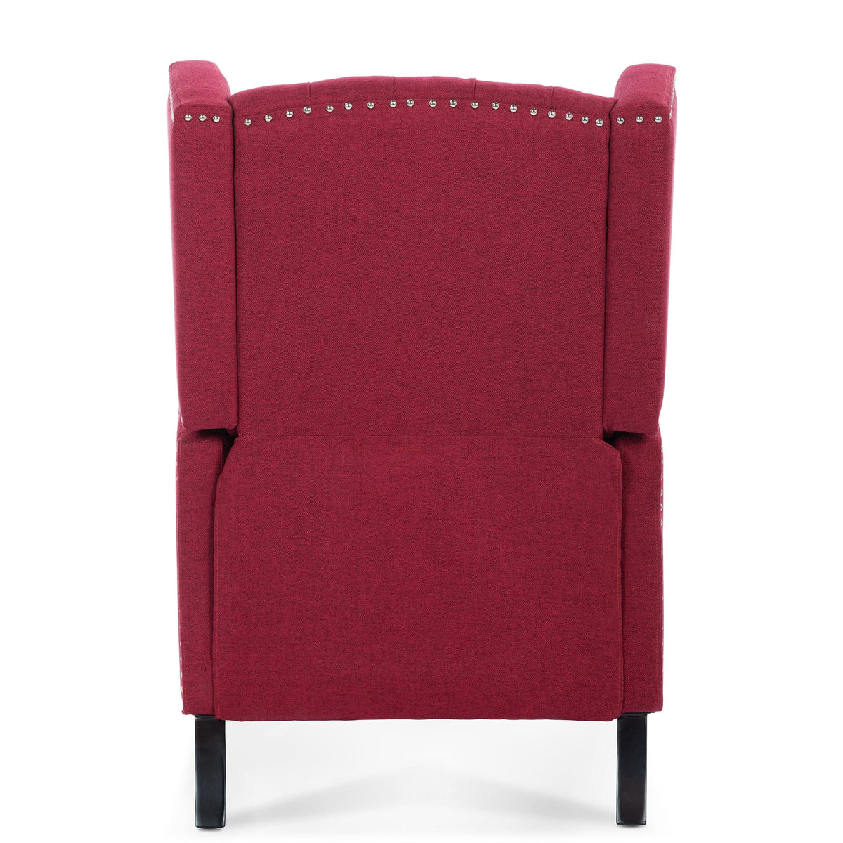 THE FURNITURE CO. Recliner Chair Wine Red Fabric Reclining Accent Chair