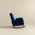 THE FURNITURE CO. Rocking Chair Luxury Dark Blue Velvet Rocking Chair for Elegant Living Spaces