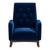 THE FURNITURE CO. Rocking Chair Luxury Dark Blue Velvet Rocking Chair for Elegant Living Spaces