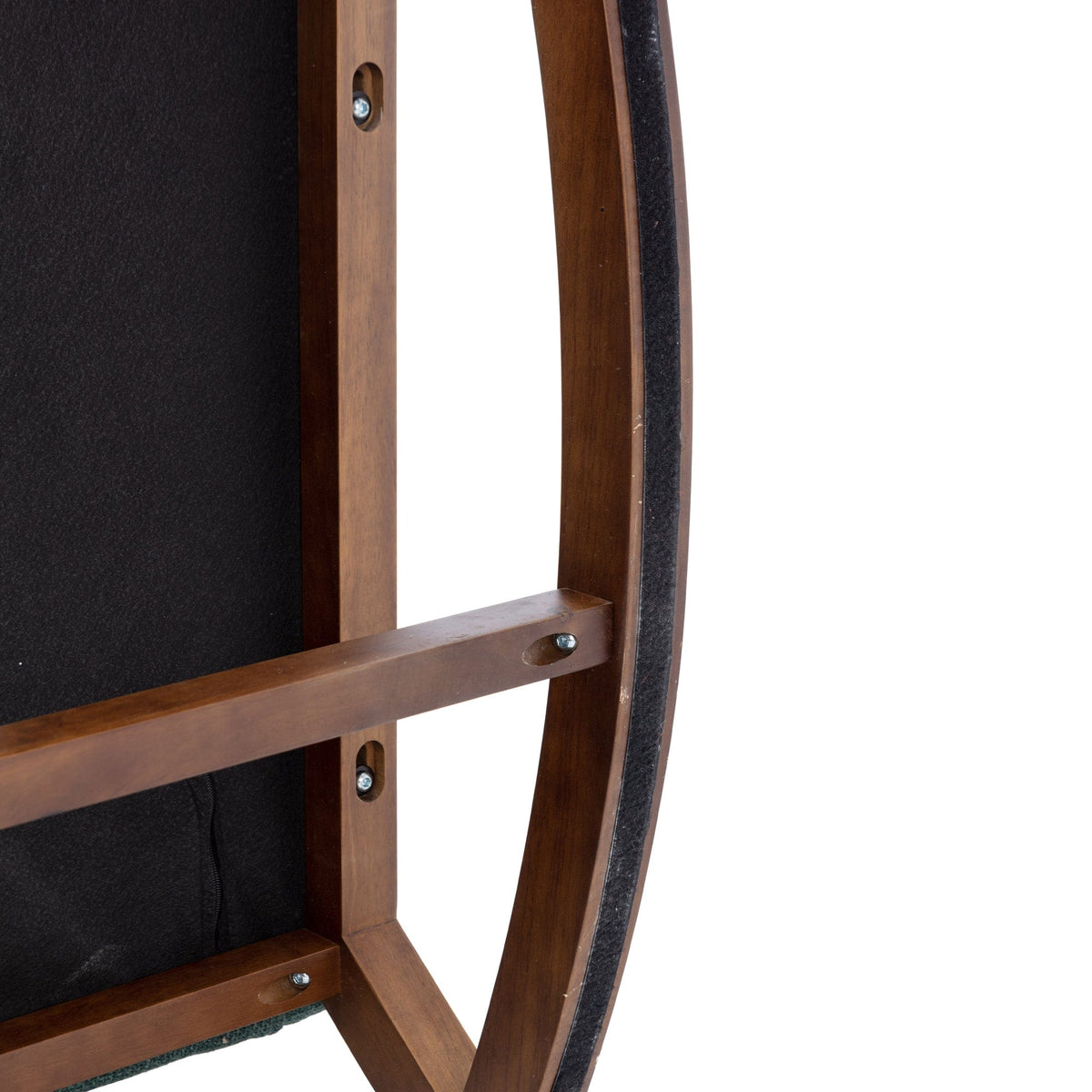 THE FURNITURE CO. Rocking Chair Modern Glider Rocking Chair with Side Pocket and High Back in Emerald Linen