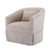 THE FURNITURE CO. Swivel Chair Beige Linen Blend Swivel Accent Armchair