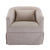 THE FURNITURE CO. Swivel Chair Beige Linen Blend Swivel Accent Armchair