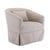 THE FURNITURE CO. Swivel Chair Beige Linen Blend Swivel Accent Armchair