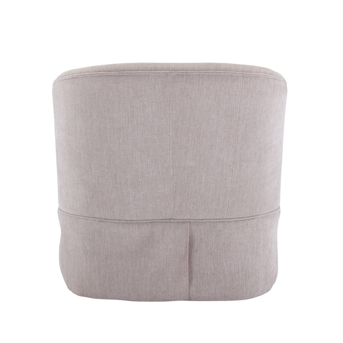 THE FURNITURE CO. Swivel Chair Beige Linen Blend Swivel Accent Armchair