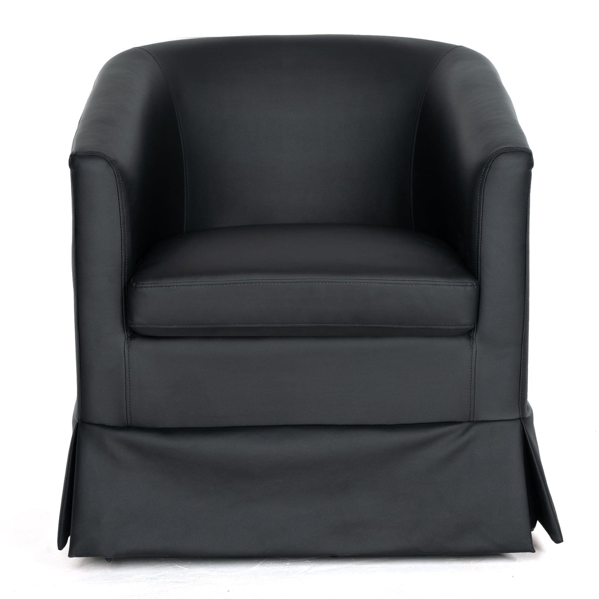 THE FURNITURE CO. Swivel Chair Black Swivel Chair with 360° Rotation and Comfortable Cushions
