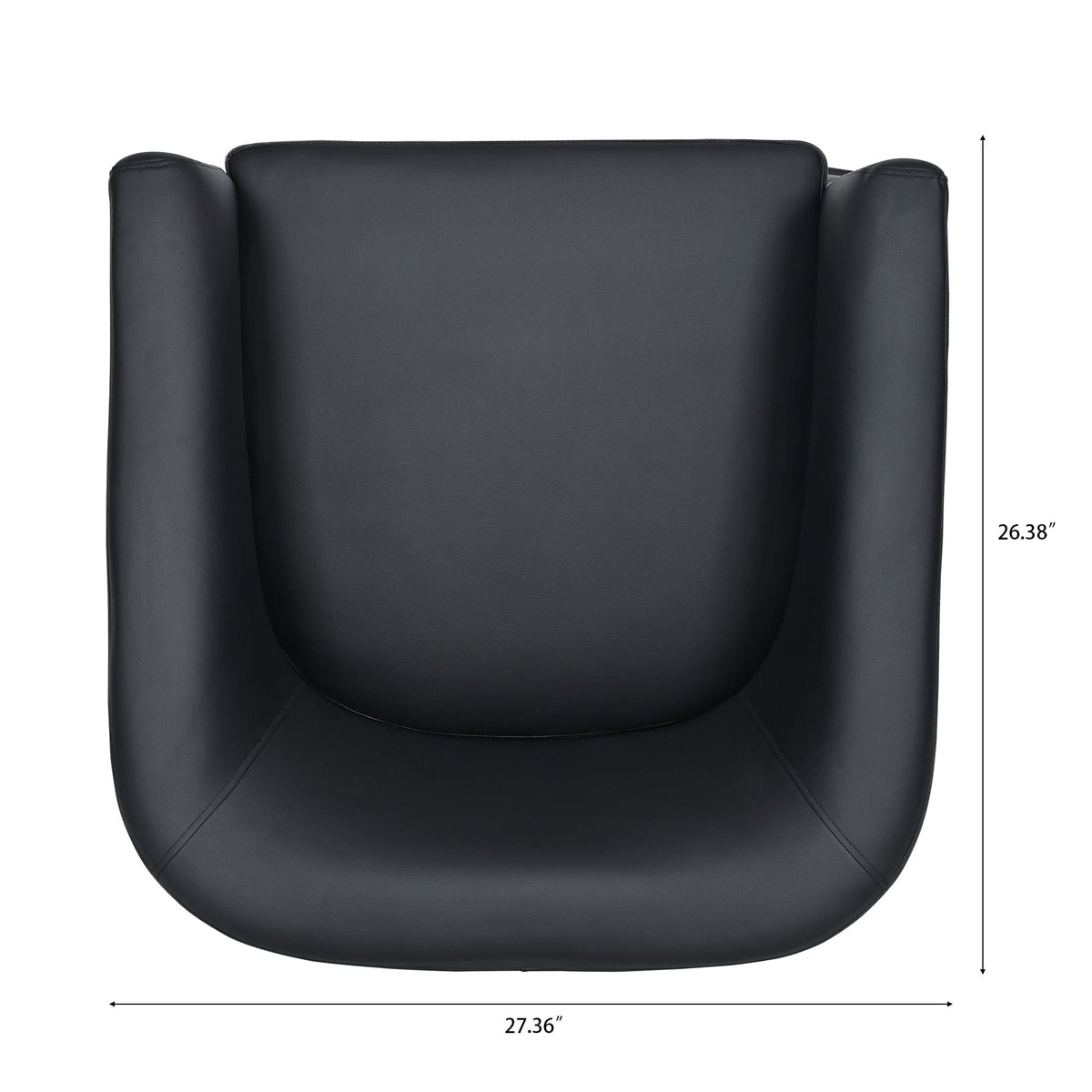 THE FURNITURE CO. Swivel Chair Black Swivel Chair with 360° Rotation and Comfortable Cushions
