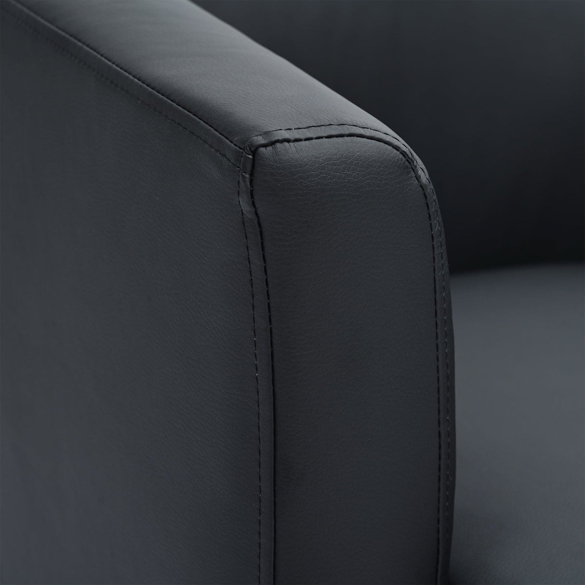 THE FURNITURE CO. Swivel Chair Black Swivel Chair with 360° Rotation and Comfortable Cushions