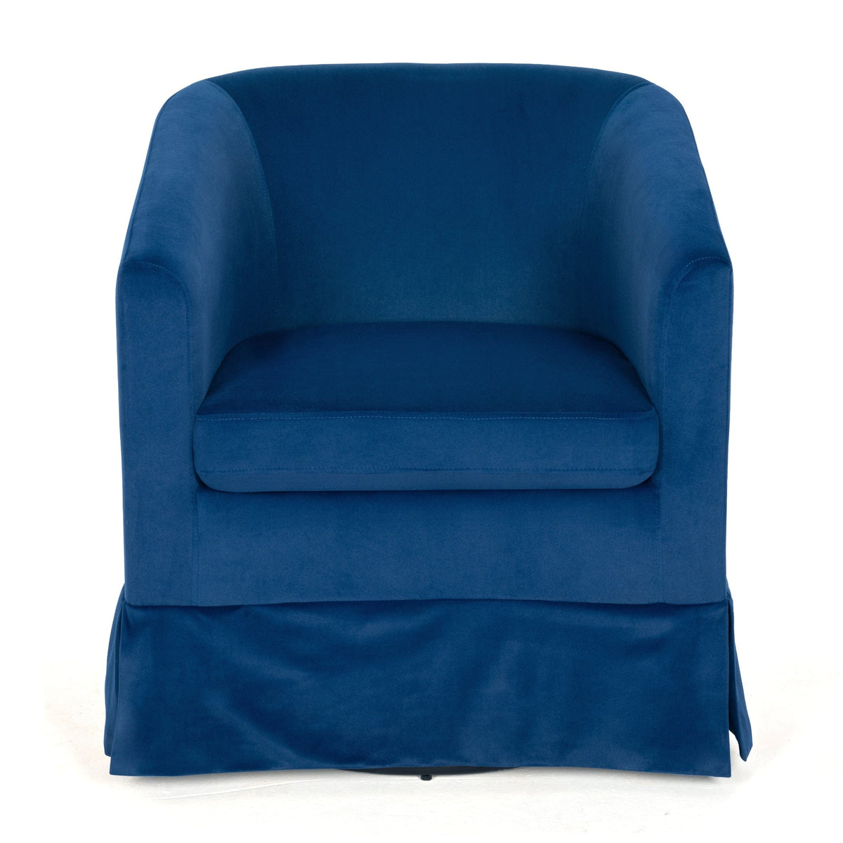 THE FURNITURE CO. Swivel Chair Blue Swivel Accent Chair with Fabric Upholstery