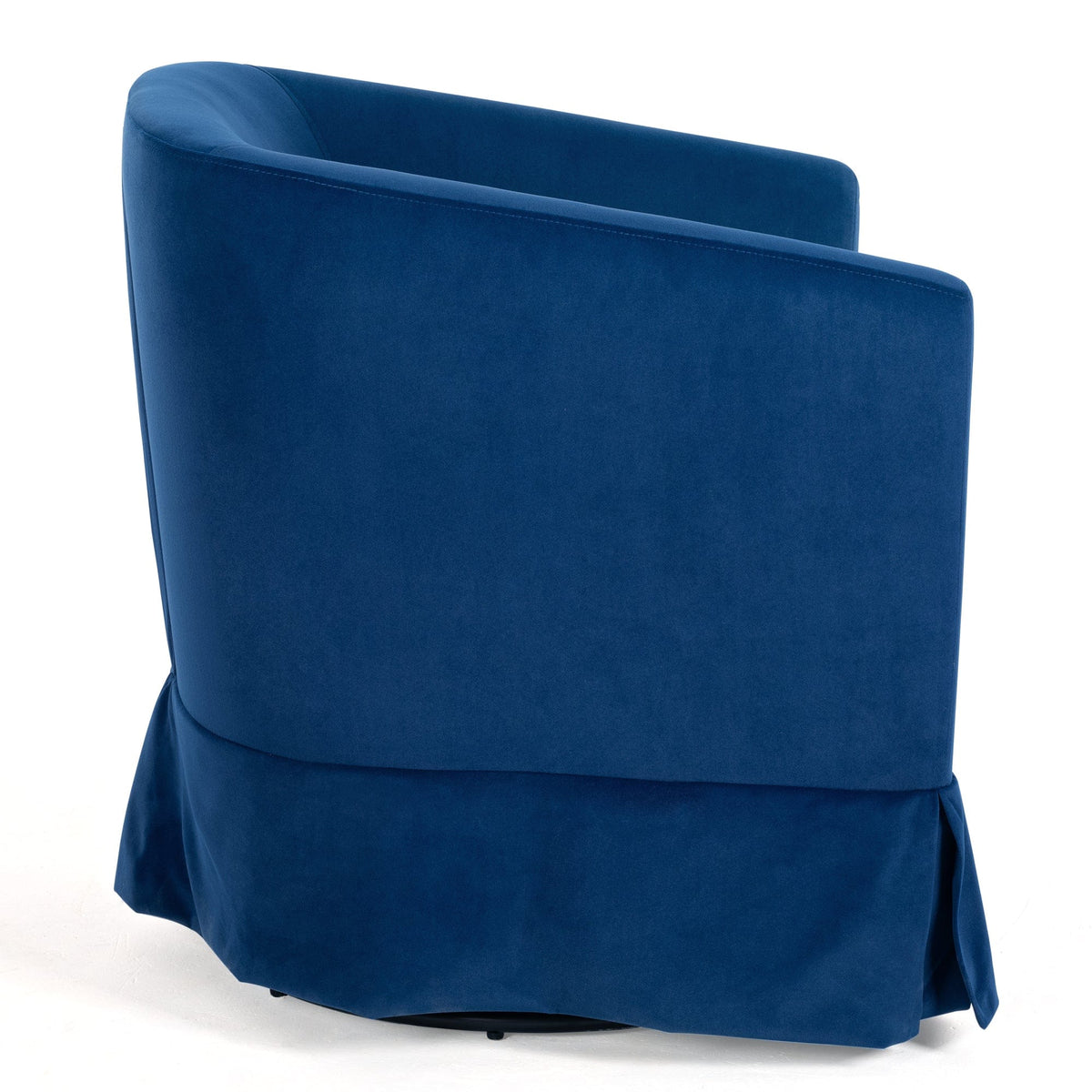 THE FURNITURE CO. Swivel Chair Blue Swivel Accent Chair with Fabric Upholstery