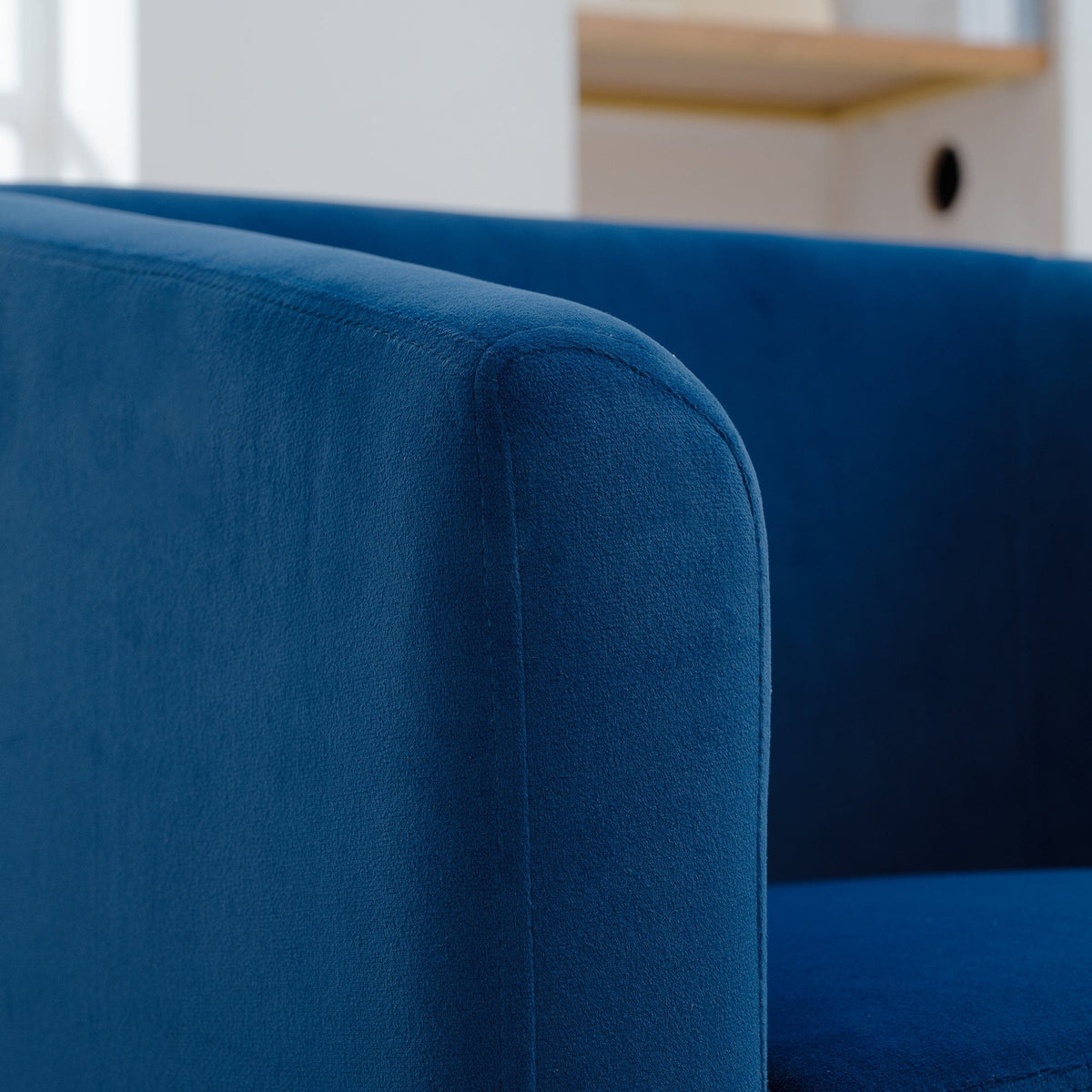 THE FURNITURE CO. Swivel Chair Blue Swivel Accent Chair with Fabric Upholstery