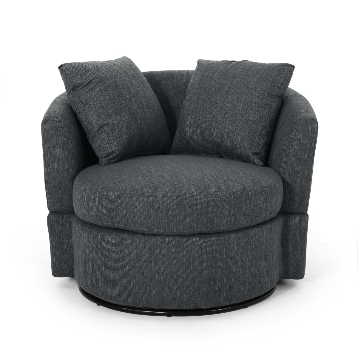 THE FURNITURE CO. Swivel Chair Charcoal Swivel Club Chair