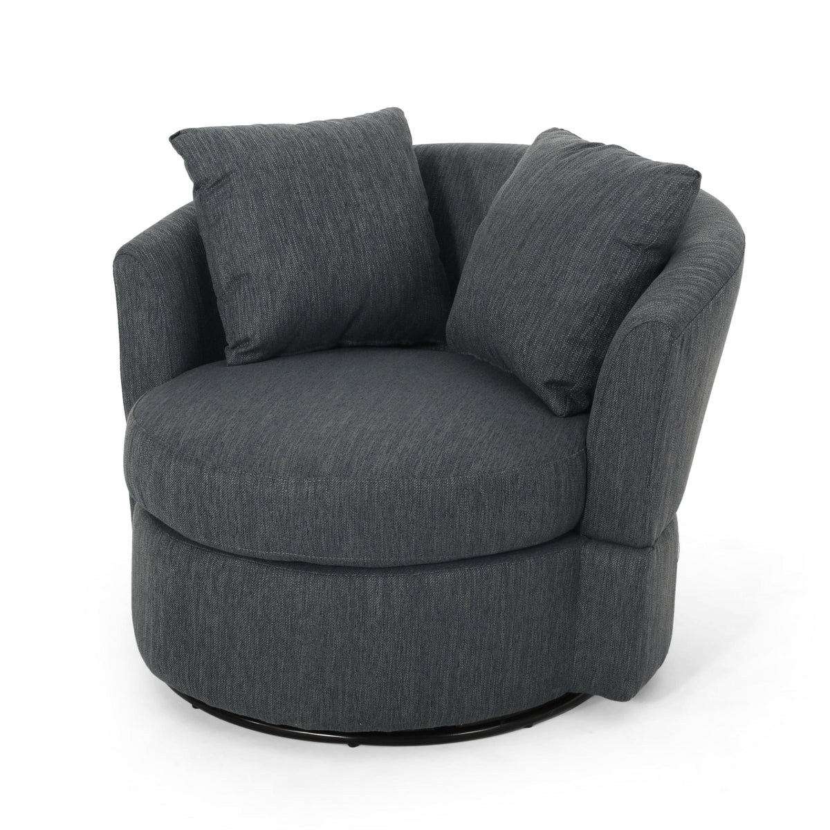 THE FURNITURE CO. Swivel Chair Charcoal Swivel Club Chair