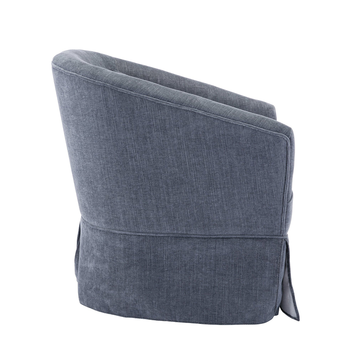 THE FURNITURE CO. Swivel Chair Gray Linen Blend Swivel Accent Armchair