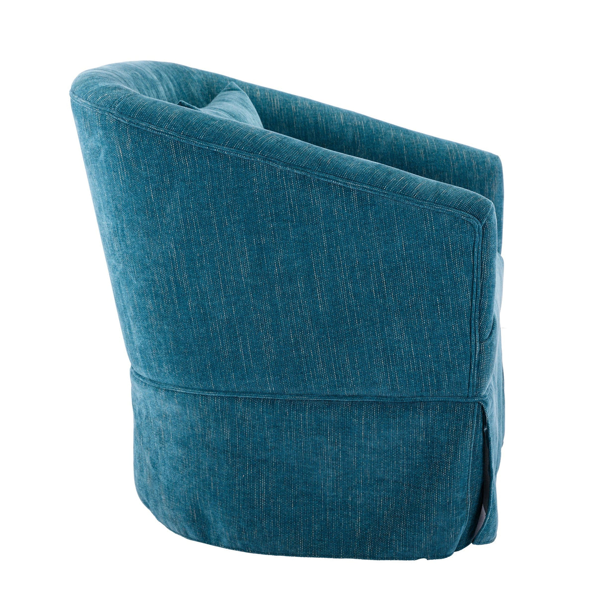 THE FURNITURE CO. Swivel Chair Green Linen Blend Swivel Accent Armchair