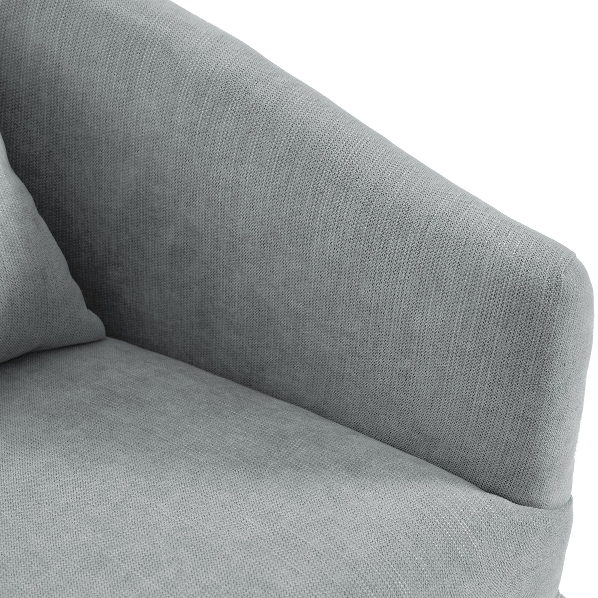 THE FURNITURE CO. Swivel Chair Light Green Linen Blend Swivel Accent Armchair