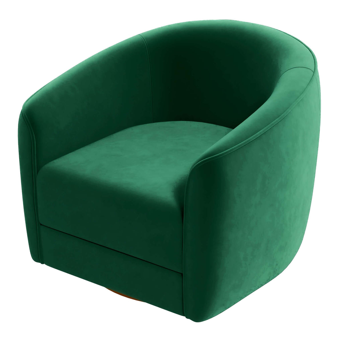 THE FURNITURE CO. Swivel Chair Luxury Dark Green Velvet Swivel Chair for Stylish Living Spaces
