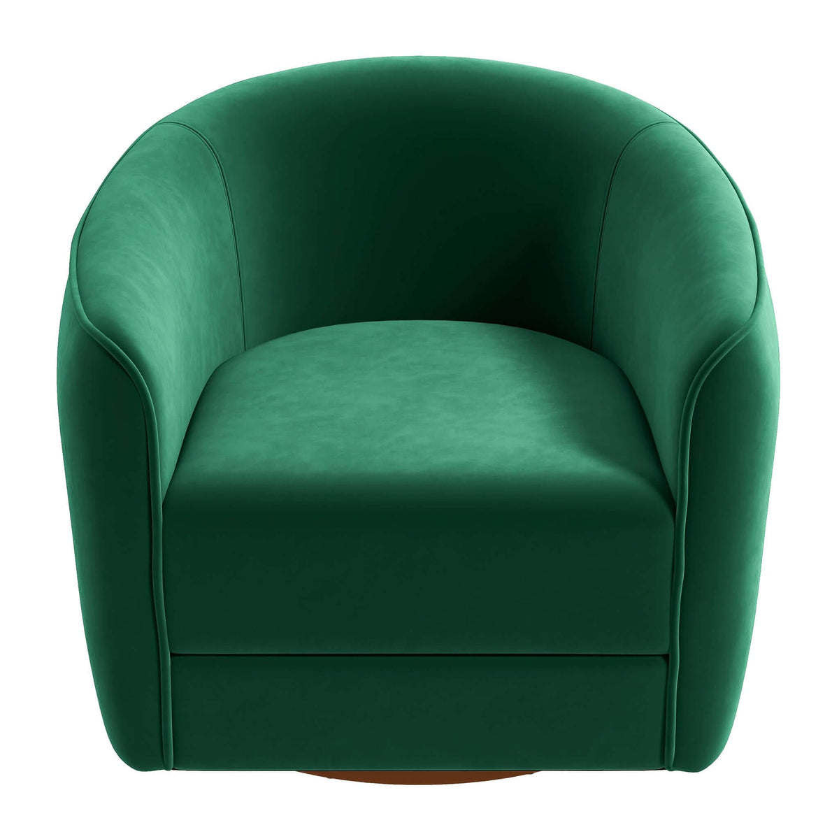 THE FURNITURE CO. Swivel Chair Luxury Dark Green Velvet Swivel Chair for Stylish Living Spaces
