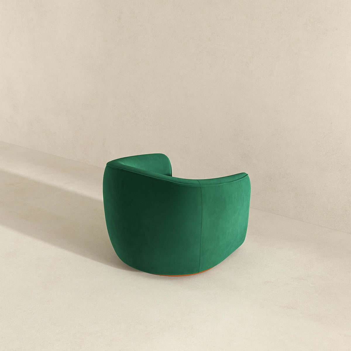 THE FURNITURE CO. Swivel Chair Luxury Dark Green Velvet Swivel Chair for Stylish Living Spaces