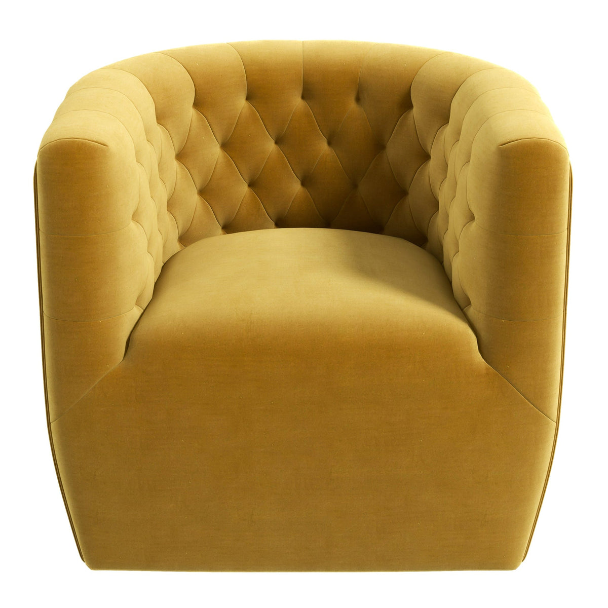 THE FURNITURE CO. Swivel Chair Luxury Gold Velvet Swivel Chair for Stylish Living Spaces